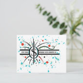 Doe je geld waar je mond QUOTE is Briefkaart (Staand voorkant)