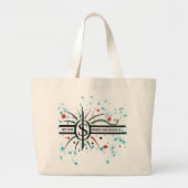 Doe je geld waar je mond QUOTE is Grote Tote Bag (Voorkant)