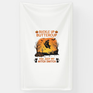 Doe Je Gordel Vast Vlindermeisje Halloween Geest H Spandoek