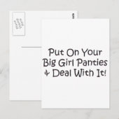 Doe je grote meisjespanties aan! briefkaart (Voorkant / Achterkant)