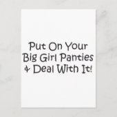 Doe je grote meisjespanties aan! briefkaart (Voorkant)