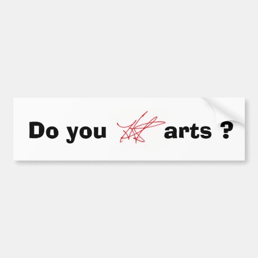 Doe je H.A.S. Kunst? bumpersticker (Voorkant)