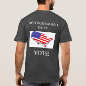Doe je heilige plicht - stem! t-shirt (Achterkant)