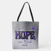 Doe je hoop in God Metallic Texture Canvas tas (Voorkant)