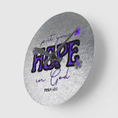 Doe je hoop in God Metallic Texture Clock Ronde Klok (Hoek)