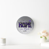 Doe je hoop in God Metallic Texture Clock Ronde Klok (Huis)