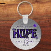 Doe je hoop in God Metallic Texture Sleutelhanger (Voorkant)