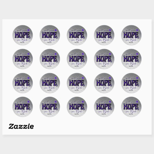 Doe je hoop in God Metallic Texture Stickers (Vel)
