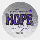 Doe je hoop in God Metallic Texture Stickers (Voorkant)