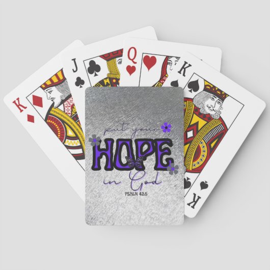 Doe je hoop in godmetallische speelkaarten (Achterkant)