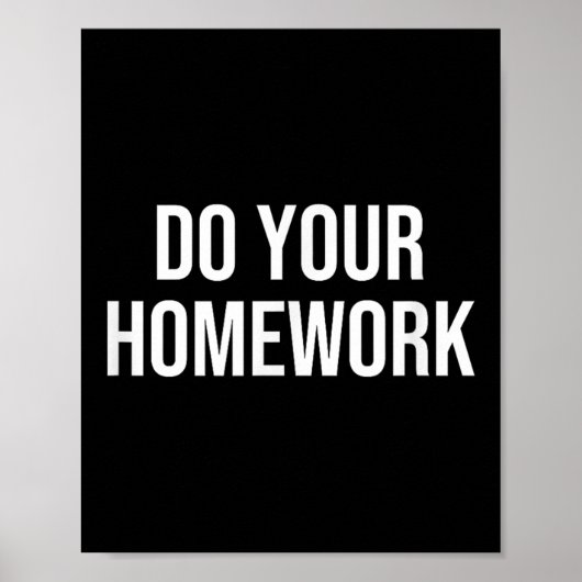 Doe je huiswerk poster (Voorkant)
