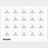 Doe je huiswerkherinneringen ronde sticker (Vel)