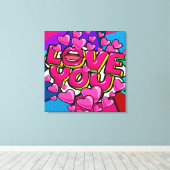 DOE JE LIEF Uitgerekte Canvasprint Canvas Afdruk (Insitu (Houten vloer))
