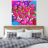 DOE JE LIEF Uitgerekte Canvasprint Canvas Afdruk (Insitu (Slaapkamer))