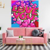 DOE JE LIEF Uitgerekte Canvasprint Canvas Afdruk (Insitu (Woonkamer))
