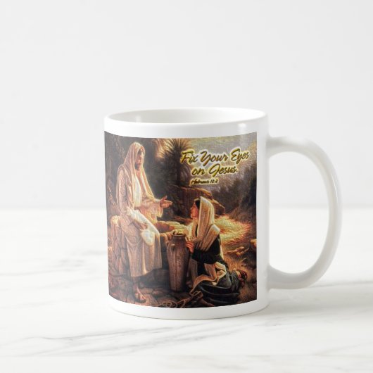 Doe je ogen op Jezus 1 Koffiemok (Rechts)