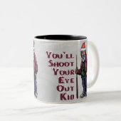 Doe je ogen uit tweekleurige koffiemok (Voorkant rechts)