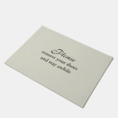 Doe je schoenen uit en blijf een tijdje Vloermat Deurmat (Schuin)