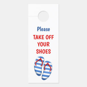 Doe je schoenen uit, teken deurhanger