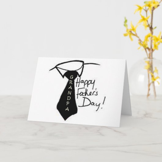 DOE JE STROPDAS AF OPA VADERDAG KAART (Gele Bloem)