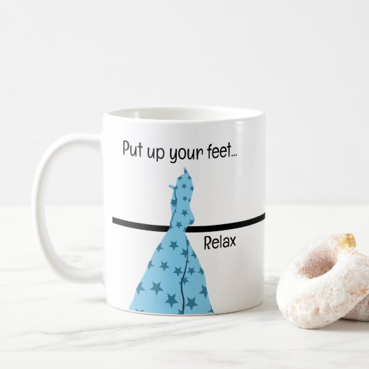 Doe je voeten omhoog Relax mok (Met donut)