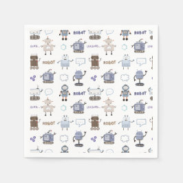 Doe je voordeel met een leuke robot verjaardag voo servet