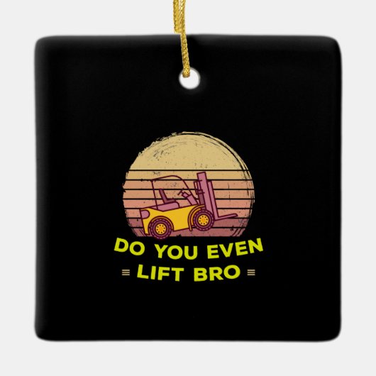 Doe je vorklift. keramisch ornament (Voorkant)