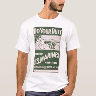 Doe je werk - Doe mee met de Amerikaanse mariniers T-shirt