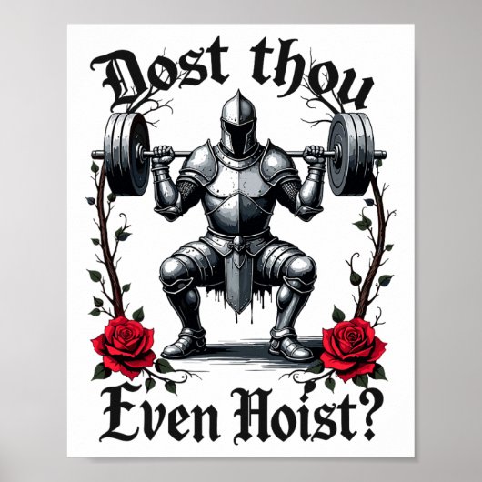 Doe Je Zelfs Hef Ridder Gewichtheffer Workout G Poster (Voorkant)