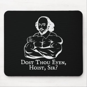 Doe je zelfs hijsen meneer grappige gym workout we muismat