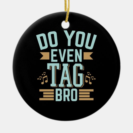 Doe je zelfs Label Bro Barbershop Quarter Singer Keramisch Ornament (Voorkant)