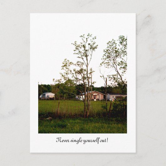 Doe jezelf nooit uit! briefkaart (Voorkant)