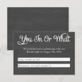 Doe jij mee? Krijt RSVP (Voorkant / Achterkant)