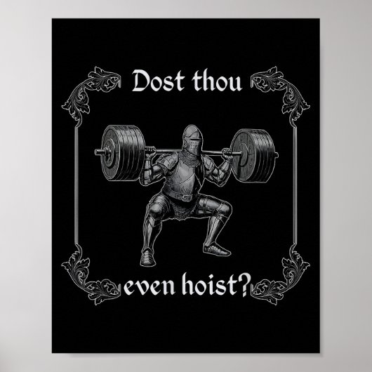 Doe jij zelfs hijsen _ Grappige gym meme, Middelee Poster (Voorkant)