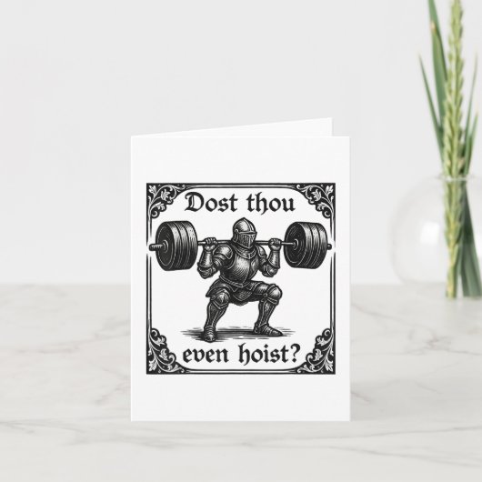 Doe jij zelfs Hoist Grappige Gotische Deadlifting  Kaart (Voorkant)