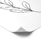 Doe Justly, Love Mercy, Walk Humble Black en White Poster (Hoek)