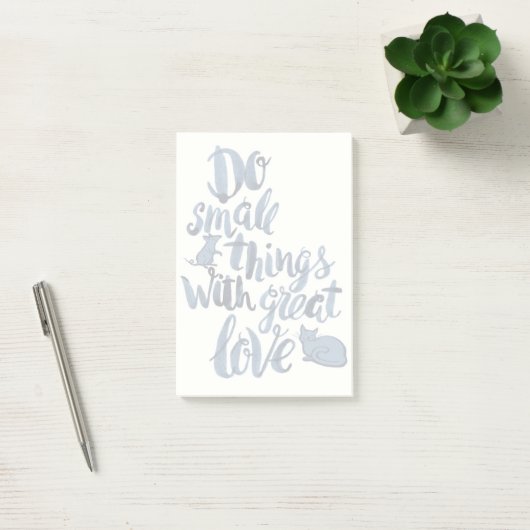 Doe kleine dingen met geweldige liefde post-it® notes (Kantoor)