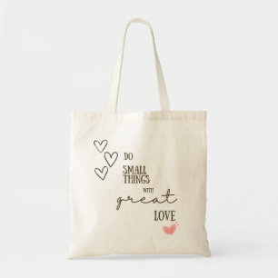 Doe kleine dingen met grote liefde Canvas tas