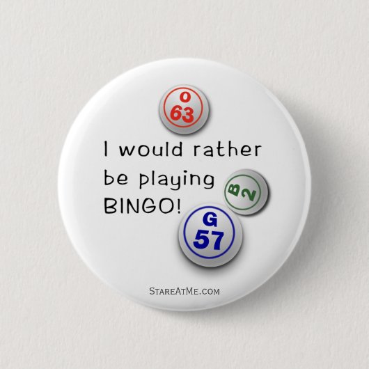 Doe liever BINGO! Ronde Button 5,7 Cm (Voorkant)
