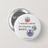 Doe liever BINGO! Ronde Button 5,7 Cm (Voorkant /achterkant)