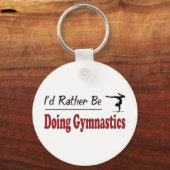 Doe liever gymnastiek sleutelhanger (Voorkant)