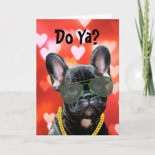 Doe maar? Franse kus? V-Day-hond vibes Kaart