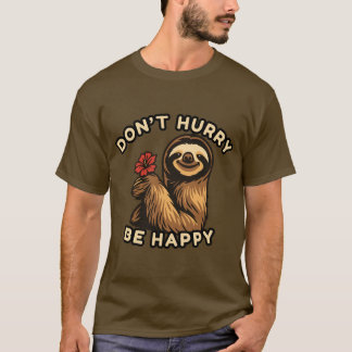 Doe Maar Gelukkig Luiaard T-Shirt – Ontspannen & L