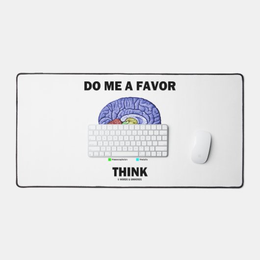 Doe me een plezier aan een hersenanatomische Humor Bureaumat (Keyboard & Muis)