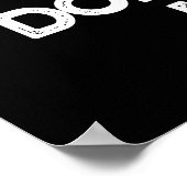 Doe me niet af van grappige Art Pun Dark BG Poster (Hoek)