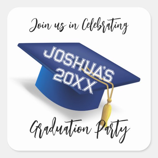 Doe mee aan Celebrating Envelope Seal Vierkante Sticker (Voorkant)