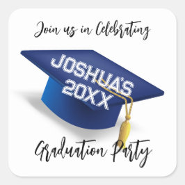 Doe mee aan Celebrating Envelope Seal Vierkante Sticker