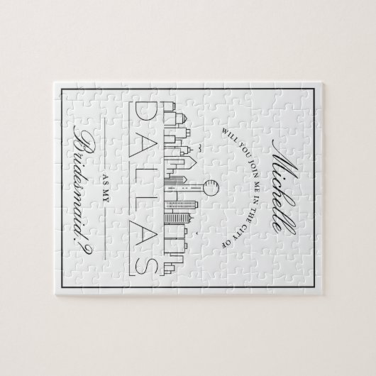 Doe mee aan Dallas Bridesmaid Request Jigsaw Legpuzzel (Horizontaal)