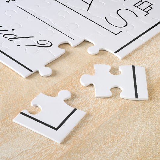 Doe mee aan Dallas Bridesmaid Request Jigsaw Legpuzzel (Zijkant)