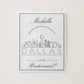 Doe mee aan Dallas Bridesmaid Request Jigsaw Legpuzzel (Verticaal)
